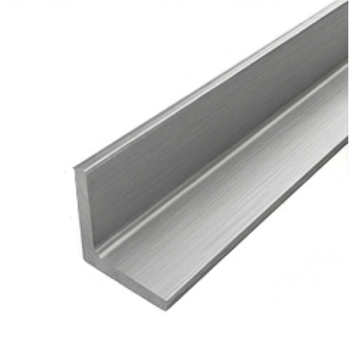 0.375 x 0.500 x 0.063 Aluminum Angle 6063-T52 — shape drawing