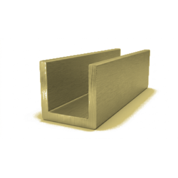 0.500 x 0.500 x 0.093 Profilé U en laiton 385 M30 0.500 x 0.500 x 0.093 Profilé U en laiton 385 M30